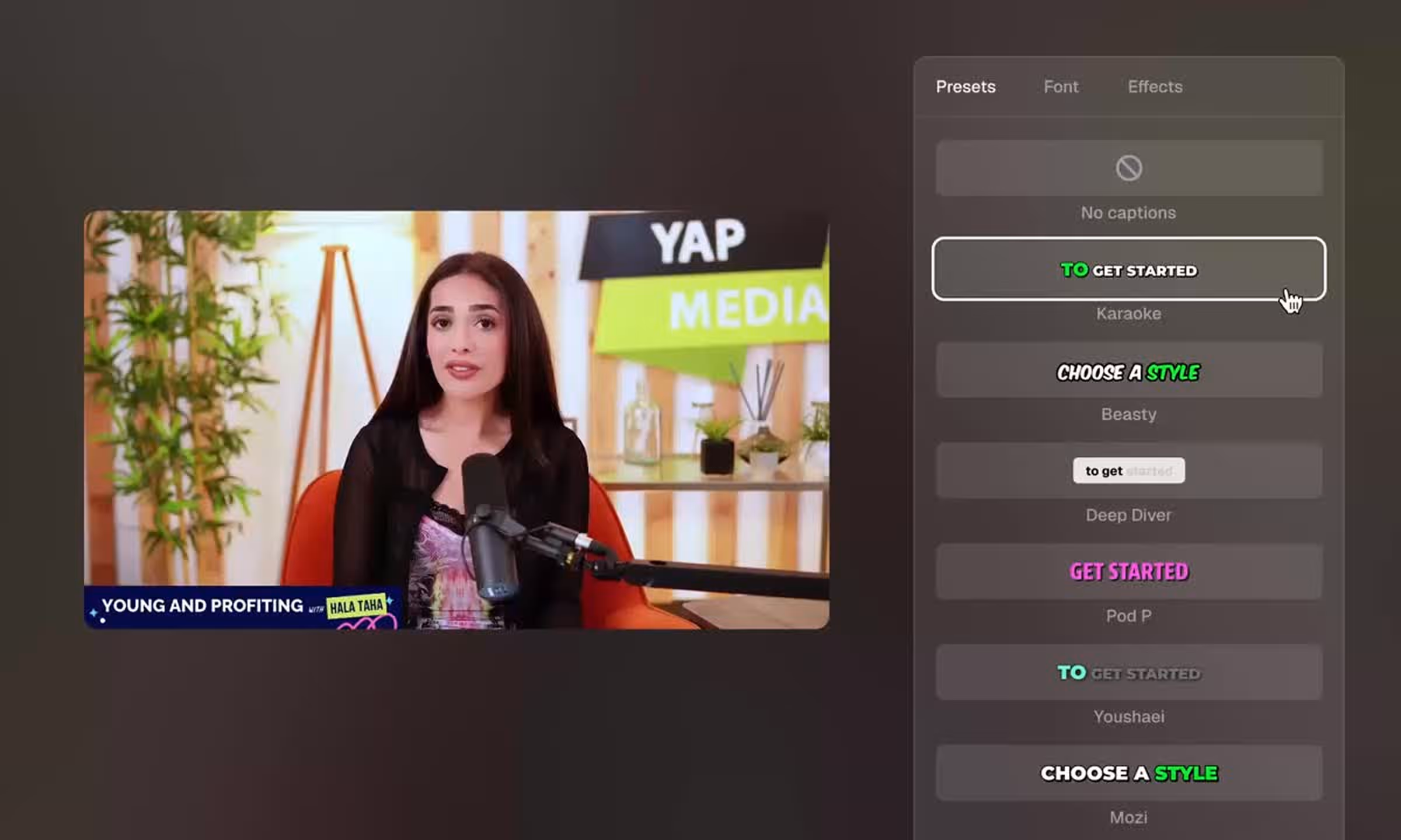 Preajustes de subtítulos Opus Pro y estilos de subtítulos animados para videos cortos